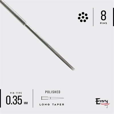 Envy 8 traditional round liner needles