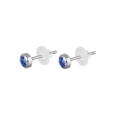 Boucles d’oreilles avec un disque et une pierre