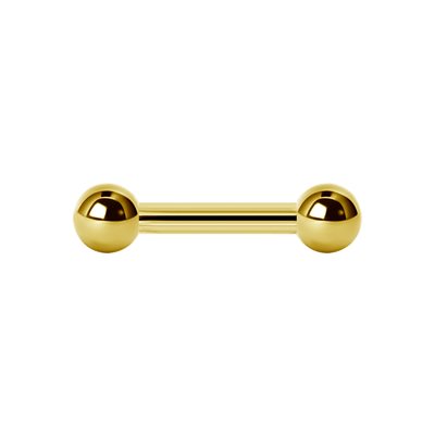 Barbell droite plaqué or 24k