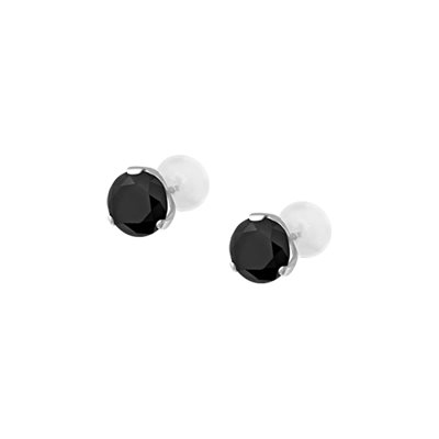 Round cubic zirconia earstuds