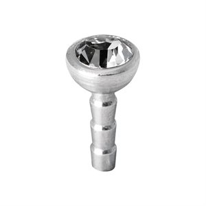 Jewelled attachment for push in Bioplast labret