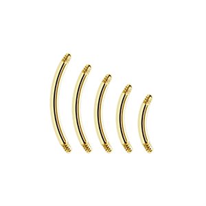 24k gold plated banana curved barbell wire