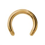 24k gold plated circular barbell wire