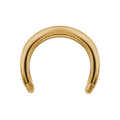 Tige de barbell circulaire plaquée or 24k