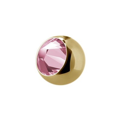 24k gold plated micro jewelled ball