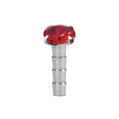 Attache en argent avec pierre pour labret Bioplast push in