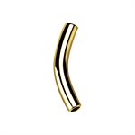 24k gold plated titanium internal curved barbell stem