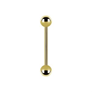 Barbell interne en titanium plaqué or 24k