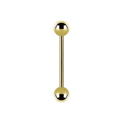 24k gold plated titanium internal barbell