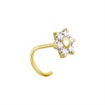 18k gold jewelled flower nosescrew