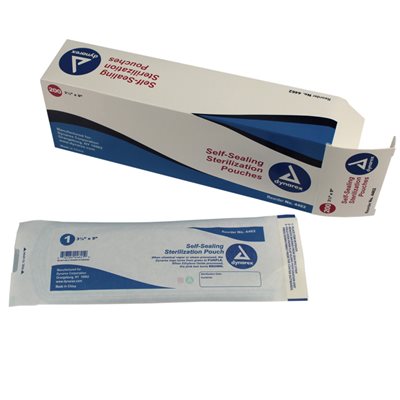 Sterilization pouches 3½''x 9'' (200 per box)