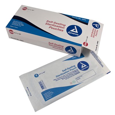 Sterilization pouches 5¼'' x 10'' (200 per box)