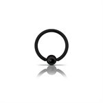 Black steel ball closure ring