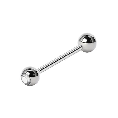 Jewelled tongue barbell