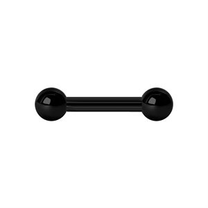 Black steel barbell