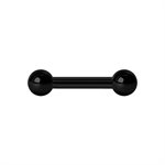 Black steel barbell