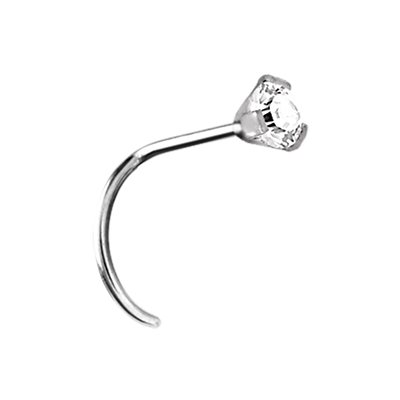 Nosescrew with cubic zirconia