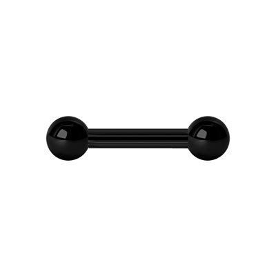 Black steel barbell