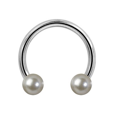 Circular barbell with pearls