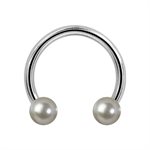 Circular barbell with pearls