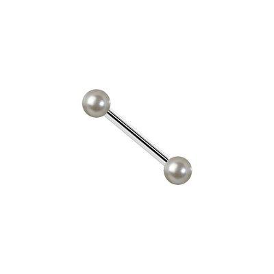 Micro barbell with pearls