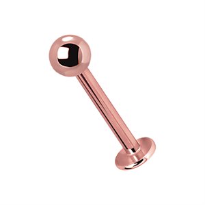 Labret plaqué or rose 24k avec une boule