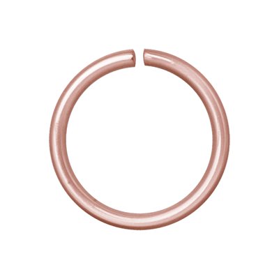 24k rose gold plated steel continuous ring