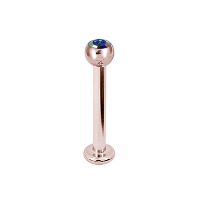 Labret plaqué or rose 24k avec une pierre