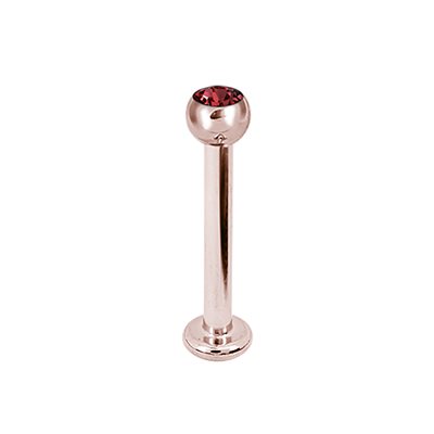 Labret plaqué or rose 24k avec une pierre