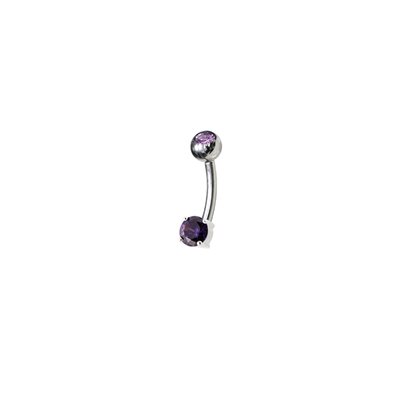 Navel banana with silver round stone