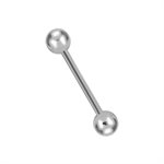 Titanium straight barbell