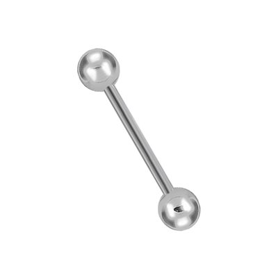 Titanium straight barbell