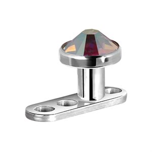 Titanium jewelled dermal anchor