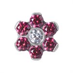 Titanium internal jewelled flower attachment