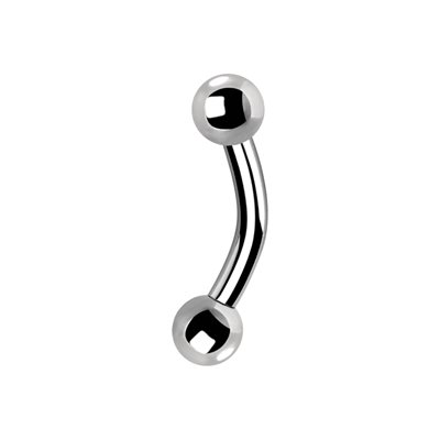 Titanium internal curved barbell