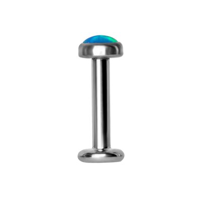 Labret interne en titanium avec un disque avec une opale