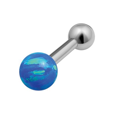 Titanium one side internal barbell with opal ball