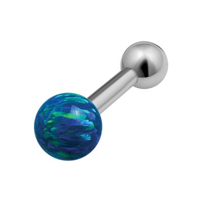 Titanium one side internal barbell with opal ball