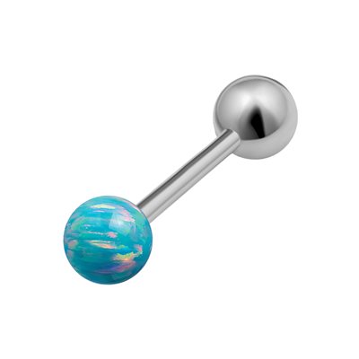 Titanium internal barbell with opals