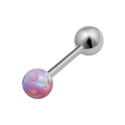 Titanium internal barbell with opals