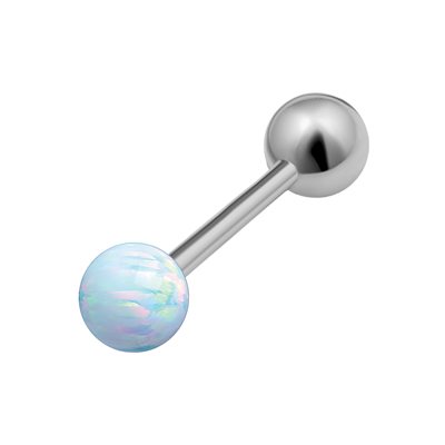 Titanium internal barbell with opals