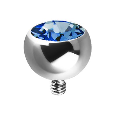 Boule de remplacement interne en titanium avec un zircon