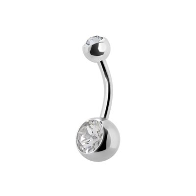 Titanium jewelled navel banana