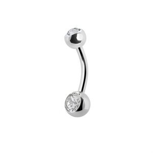 Titanium jewelled navel banana