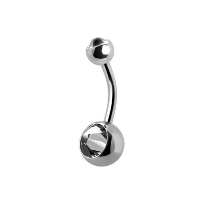 Titanium big jewelled navel banana