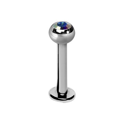 Titanium internal jewelled labret