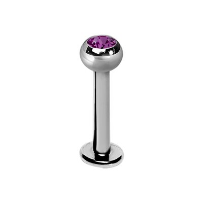 Titanium internal jewelled labret