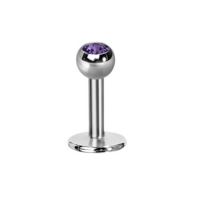 Titanium internal jewelled labret