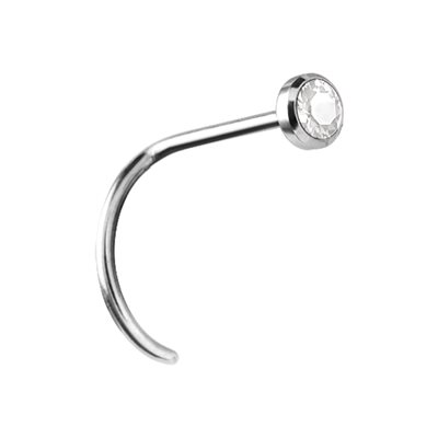 Titanium jewelled nosescrew