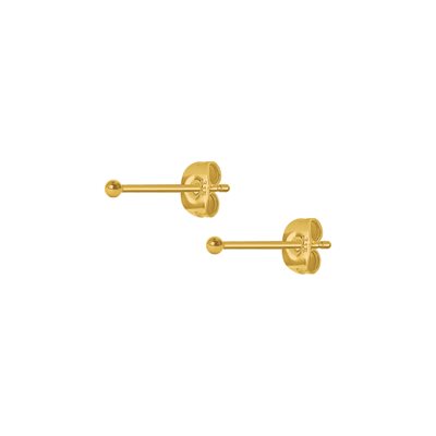 24k gold plated ball earstud